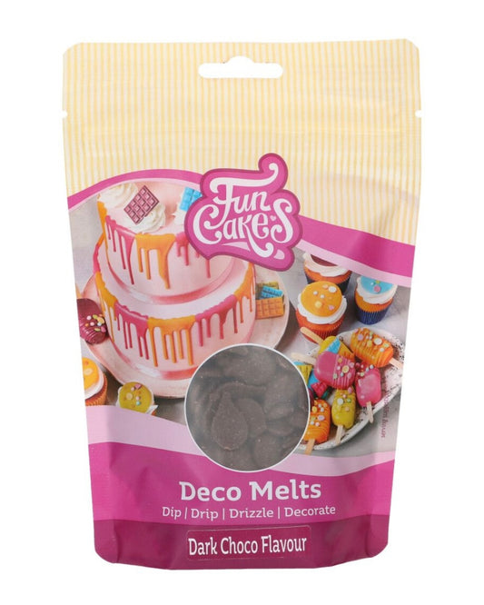 Funcakes Deco Melts Dunkler Schoko Geschmack 250 g