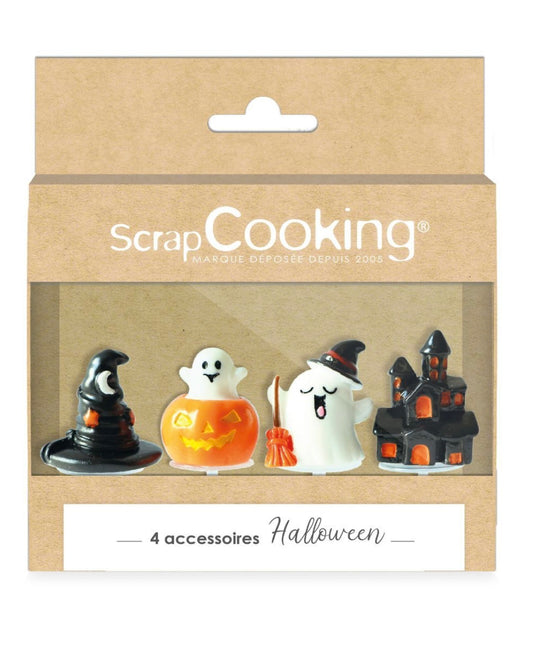 Scrapcooking Halloween Plastic Toppers 4 Stk